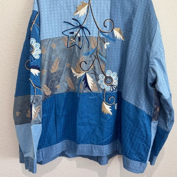 Indigo Moon Bohemian Wild Child Floral Embroidered Embellished Jacket Size 3X - Picture 9 of 9